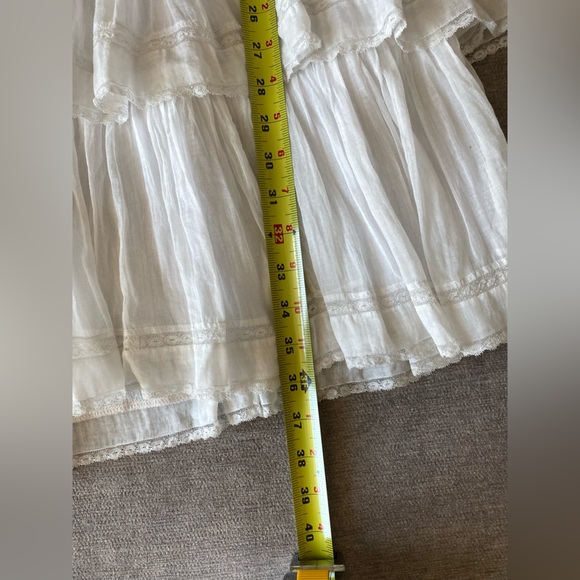 VINTAGE WHITE PRAIRIE SKIRT PETTICOAT S/M - Picture 10 of 10